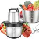 Electric Food Chopper Large Capacity - Kitchen Food Blender with Powerful 1200W Copper Motor Meat Grinder,Vegetable Chopper,4 Bi-Level Bladesand Spatula 8L/32 Cup Food Processors