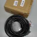 12AWG 25 FT Heavy Duty Outdoor Extension Cord Waterproof with Lighted End,Black 12 Gauge Extension Cord Flexible and Cold Resistant 3 Prong Grounded Plug,15Amp 1875W SJTW ETL Listed