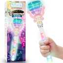 ArtCreativity Light Up Princess Wand for Kids (14" Long) - Diamond Fairy Wand with Spinning LEDs, Batteries Included - Light Up Wands for Girls and Boys, Perfect Pretend Play Toys