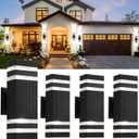 tewei 4 Pack Outdoor Wall Lights, Modern Exterior Light Fixture Wall Mount Black Outdoor Lights for House Waterproof Aluminum Up and Down Porch Lights Outdoor Wall for Porch Patio Garage, 2-Layer