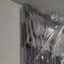 Plastic Hangers 50 Pack Heavy Duty Dry Wet Clothes Hangers with Non-Slip Pads Space Saving 0.2" Thickness Super Lightweight Organizer (Gray)