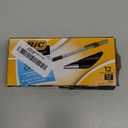 BIC Round Stic Grip Xtra-Comfort Ballpoint Pens, Medium Point, 1.2 mm, Gray Barrel, Black Ink, Pack Of 12 Pens