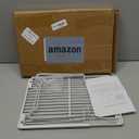 Extendable Metal Wire Shelf Organizer - Adjustable 15-24.4in Length, Stackable Storage Rack for Kitchen/Pantry/Bathroom/Shoe Cabinet/Tool Closet (1, White)