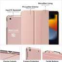 Moko Case for iPad 10.2 iPad 9th Generation 2021/ iPad 8th Generation 2020/ iPad 7th Generation 2019, Slim Stand Hard Back Shell Smart Cover Case for iPad 10.2 inch, Auto Wake/Sleep, Rose Gold