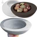 Wehous Large Round Container Mold, Silicone Irregular Bowl Storage Resin Concrete Molds, Candle Holder Succulent Planter Jewelry Trinket Tray Plate Mold DIY Epoxy Resin Casting Plaster Cement Decor