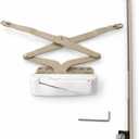 Wide Awning Window Operator Replacement Kit with Track, Crank Handle & Cover, Off White, X-Style Scissor Arm Window Crank Opener, Metal Clip & Pivot Slide.Model:Elite-04A+04-3SS+FH-03A.Combo