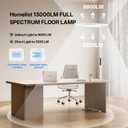 Homelist SKY1 Superlight 150W Full Spectrum Eye Protection Floor Lamp, 13000LM Ultra-Bright Standing Lamp with Motion Sensor, Auto Dimming, Touch & Remote Control, 4000K, for Homeoffice, Study Room