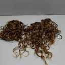 REECHO Curly Hair Extensions, 4PCS 16 inch Clip in Hair Extensions Lace Weft Short Curly Extension Clip Ins Invisible Natural Hairpieces for Women, Dark Brown to Light Brown