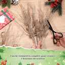 Suncalla 24 Pcs 16.5 Inch Christmas Tree Picks Glitter Artificial Curly Sprays Christmas Floral Stems Branches for Xmas Tree Sticks Garland Ornaments Vase Filler Decorations (Champagne)