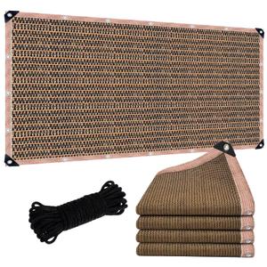 90% Shade Cloth Sun Shade Fabric Privacy Screen Shade Cover for Patio Garden Pergola Shade Cover Canopy with Gromments Mocha8 x 16 FT