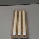 GenSwin Flameless Ivory Taper Candles Flickering with 10-Key Remote, Battery Operated Led Warm 3D Wick Light Window Candles Real Wax Pack of 6, Christmas Home Wedding Decor(0.78 X 9.64 Inch)