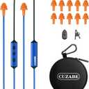 Cuzabe Bluetooth Earplug Headphones, Neckband Wireless Earbuds with Replacement Ear Tips, OSHA Compliant Noise Cancelling Ear Plug Headphones for Work Safety Ear Protection, 20 Hour Battery
