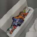 QIANLING Resin Graffiti Bull Statue, Minimalistic Full-Color Bull Figurine Decor, Originality Abstract Bull Sculpture Home Decor, Suitable for Interior Decor, Bookshelf, Table top, Centerpiece