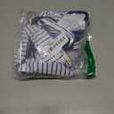 Blooming Jelly Womens High Waisted Bikini Sets Drawstring Tummy Control Swimsuits Crisscross Tie Back Bathing Suit (Large, Stripe Blue)