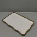 Pampa Bay Golden Salerno Small Platter (White and Gold)