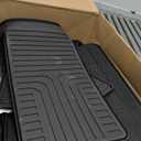 Hutisya-Floor Mats & Cargo Liner Set Fit for 2018-2024 Buick Enclave All Weather Protection Anti-Slip & Durable TPE Full Set Liners Automotive Accessories-Black