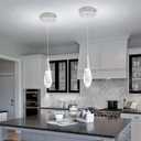 Pendant Light Kitchen Islan 1-Light Silver Small Chandelier Modern Crystal Pendant Light Fixture for Dining Room, Living Room,Bedroom, Foyer