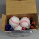 3-in-1 Baseball Set for Kids 3-5 - Tee Ball Stand, Hanging Tee, Ball Launcher and 6 Softballs - Adjustable Height, Indoor/Outdoor Sport Gifts for Boys Girls, Blue