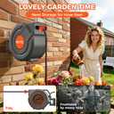 Upgraded Retractable Garden Hose Reel 5/8" x 100 ft 9 Pattern Nozzle Any Length Lock Wall-Mounted Automatic Slow Return 180 Swivel UV Resistant Heavy Duty Hose Reels for Outside