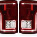 Tail lights Assembly Compatible with 2015 2016 2017 F-150 F150 Smoke Lens Rear Light Taillights Replacement for FL3Z13405A FO2800239 FL3Z13404A FO2801239