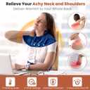 Heating Pad for Back Pain Relief, Large Electric Heat Pad for Neck and Shoulders, 6 Heat Settings & Auto Shut Off Hot Pad, Machine Washable Ultra Soft Fabric, Gifts for Women, Men, Mom, Dad (37''x 24'', Blue)