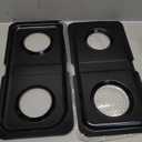 WB34K10009 WB34K10010 Drip Pans Cooktop Replacement Parts for GE Oven Double Burner Drip Pan Rectangle Stainless Steel Range Cooktop Drip Bowls GE Spectra XL44 Gas Stove Drip Pans Oven Parts 2 Pcs