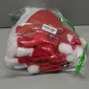 MarJunSep 12 Pack Plush Santa Christmas Hats for Kids Children Teenagers & Adults Small Head, Red Plush Xmas Hats with White Cuffs for Christmas Holiday