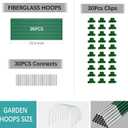Garden Hoops for Raised Beds 36Pcs, 6 Sets of 8FT Long Greenhouse Hoops Grow Tunnel Rust-Free Fiberglass Support Hoops Frame for Garden Netting Fabric Shade Cloth Row Cover (36 PCS)