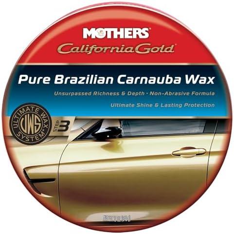 Mothers California Gold Pure Brazilian Carnauba Wax, 12 oz. Paste — Ultimate Wax System Step 3, Delivers Deep Shine & Long-Lasting Protection, Enhances Richness & Depth for All Paints (05550)