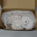 uxcell 5 Pcs Toilet Bowl Brush Replacement Head 15mm, Toilet Scrub Brush Cleaning Round Ball Shaped Toilet Brushes Heads White