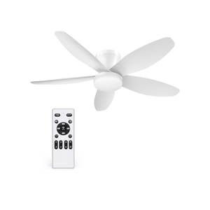 42 Inch Ceiling Fan with Lights and Remote Control, Quiet Modern Low Profile Fan Light with 6 Speeds, Dimmable LED, Reversible Blades for Bedroom Living Room Indoor/Outdoor, White
