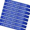 Homecoming Court Sashes Blue, Homecoming Sashes for High School Dance Party Costume Event Graduation Party Cosplay Pageants Prom Party Accessories, 8 Pack Blue
