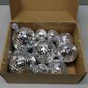 Mini Silver Disco Balls - Hanging Mirror Ornaments for Party, Wedding, Christmas Supplies