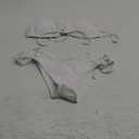 American Trends Women's String Two Piece Halter Top Triangle Bikini Set with Tie Side Bottom Sexy Swimsuit Bathing Suits (8-10, 02 White)