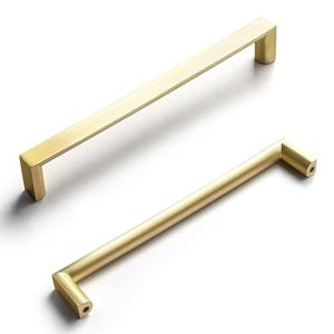 Goo-Ki (6Pack 6.3 Inch(160mm) Modern Brushed Brass Cabinet Pulls, Gold Cabinet Handles for Dresser,Wardrobe&Cupboard,Zinc Alloy Kitchen Cabinet Handles