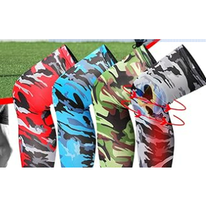 Tatuo Sports Compression UV Long Leg Sleeves for Running Basketball Football Cycling and Other Sports for Men, Women, Youth (Camouflage Colors,7 Pieces)