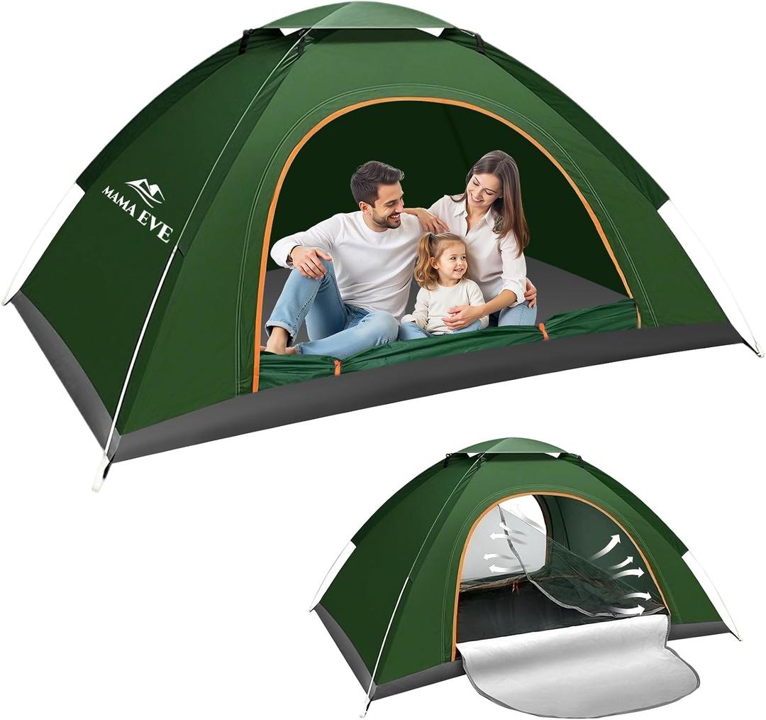 Camping Tent 2/3 PersonPortable Double Layer Outdoor Dome Tent, Waterproof Windproof Easy Setup - Suitable for Adventure, Weekend Hiking Trips, 80 x 60