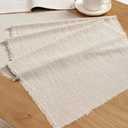 Vitalizart Beige Table Runner 14 x 72 Inches Long Slub Texture Cotton Linen Table Runner for Rustic Home Decorations Dining Room Wedding Decor Reception Bridal Shower Thanksgiving Christmas