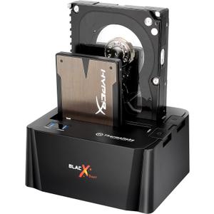 Thermaltake BlacX Duet 2.5/3.5 SATA I/II/III USB 3.0 External Hard Drive Enclosure Docking Station ST0014U-D,Black