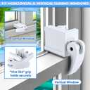 5 Pack Window Locks, Diecast Durable Design, Compatible with Horizontal and Vertical Window, Fit 1/16 inch(0.16cm) up to 1-3/16 Inch Short Version Wide Rail Easy Installation Enhanced Safety