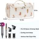 Quilted Hair Tools Travel Bag, Cute Portable Organizer Case with Hanging Hook, Compatible with Dyson Airwrap Styler,Hair Curler Accessories