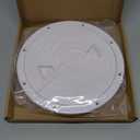 8 Inch Boat Round Inspection Deck Plate Hatch with Detachable Cover and Pre-drilled Holes, Water Tight for Kayak RV Marine Boat Yacht Outdoor Installations (White)