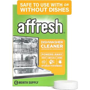 Affresh Dishwasher Cleaner, Helps Power Away Odor Causing Bacteria, Limescale, Mineral Deposits & Grime Inside Pump, Tub & Hoses, 6 Tablets, 6 Month Supply