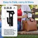 Walking Cane for Men & Women with Alarm, LED Light and Foldable Handle, Foldable, Adjustable, Lightweight, Free Self Standing Walking Cane for Seniors & Adults