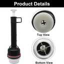 Compatible Flush Valve, Black, 1 Pack, 11-1/2 inches
