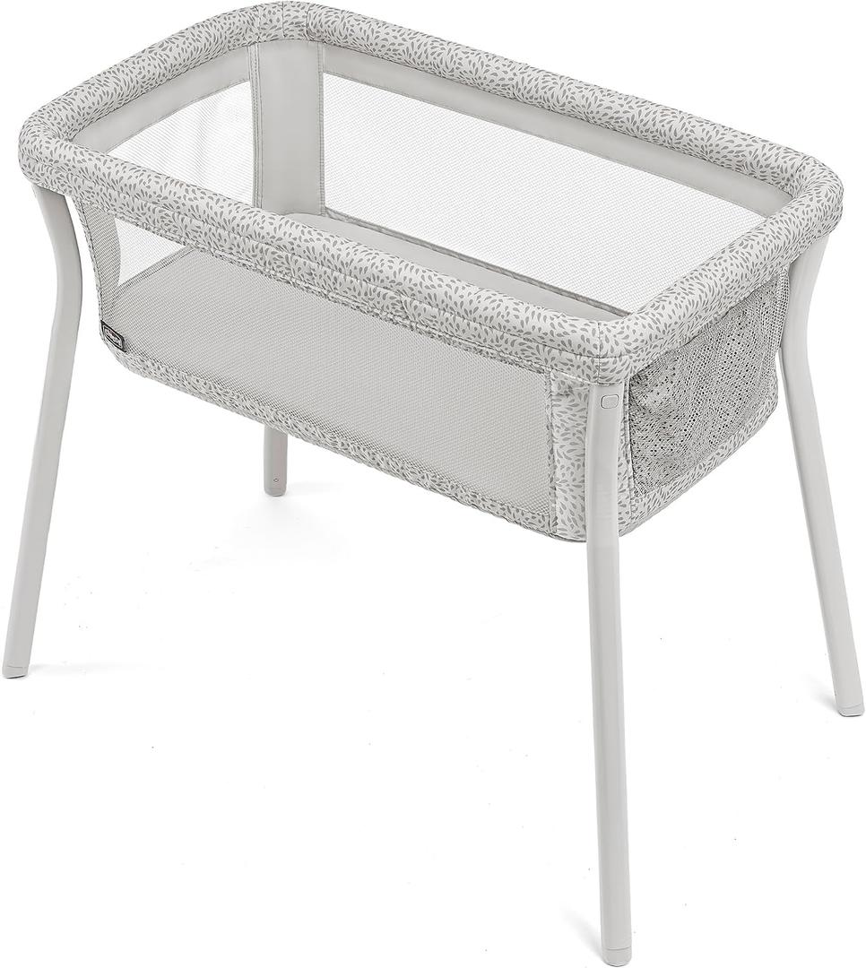 Chicco LullaGo Anywhere Portable Bassinet, Lightweight, Space-Saving with Waterproof Mattress and Fitted Sheet, Travel-Friendly, Includes Carry Bag, Lyric/Beige, One-Size