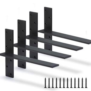 Amazon.com: Floating Shelf Bracket 3/8" Thick Heavy Duty Shelf Brackets 4 Pack Free Hanging Countertop Support Bracket 14" Lx2.5 W Floating Wall Brackets for Cabinets, Granite, Dishwasher, Bench Seats Vanities : Tools & Home Improvement