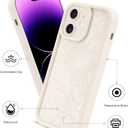 Compatible with iPhone 16 Plus Case, White Floral Flower Aesthetic Design for Girls Women Full Camera Lens Soft Silicone Shockproof Protective Cover