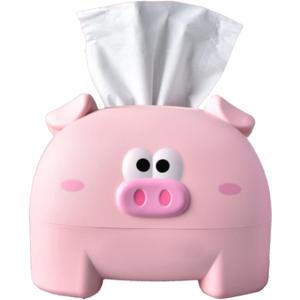 Tissue Box, Cute Tissue Storage Box Pig Shaped Decorative Towel Napkin Container Case for Tabletop ()