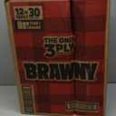Brawny Tear-A-Square 3-Ply Paper Towels, 12 XL Family Rolls = 30 Regular Rolls, Strong, Absorbent, and Durable with 3 Sheet Sizes (Quarter, Half, Full)